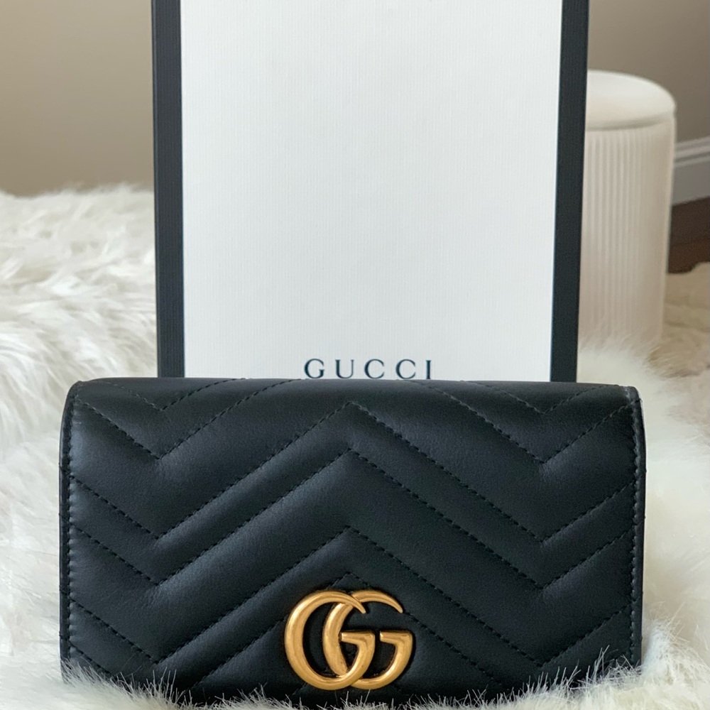 Gucci Black Quilted Leather Wallet